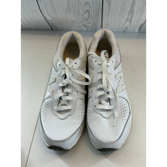 New Balance 411 Walking Training Shoes All White Leather Men\'s 9.5 main image 6